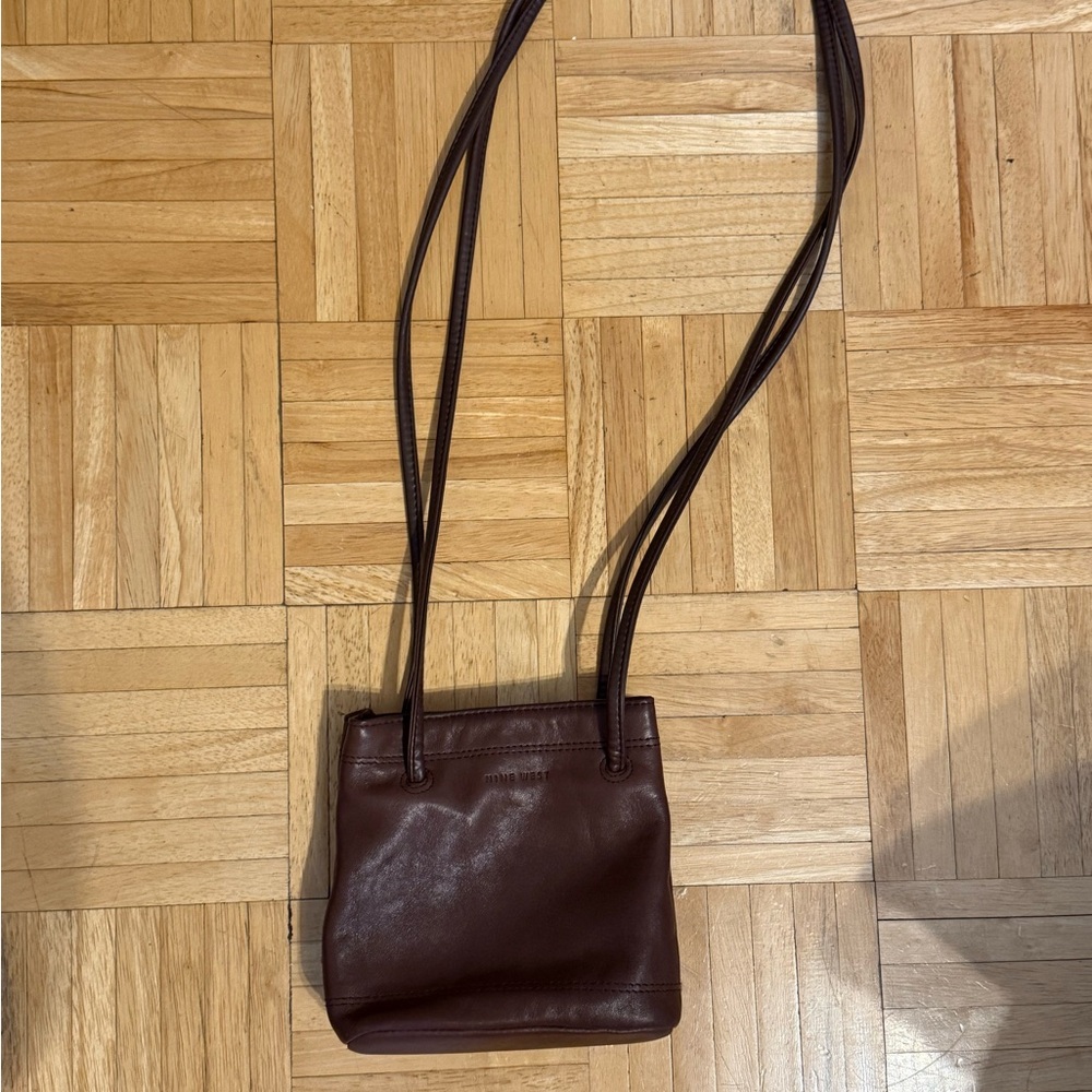 Brown Leather Nine West Mini Bag